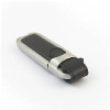USB-Flash накопитель (флешка) "Heritage" в кожаном корпусе с металлическими вставками, 4 Gb, черный