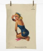 Кухонное ретро-полотенце в тубусе pin up