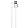 Кабель USB 2.0 - iPhone/iPod/iPad 8pin, 2.1A, реверс., плоский,