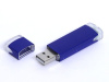 USB-Flash накопитель (флешка) из алюминия с прозрачными пластиковыми вставками, модель 014, объем па