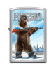 Зажигалка ZIPPO Русский медведь с покрытием Street Chrome, серебристая