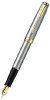 Перьевая ручка Parker Sonnet F527, цвет: St. Steel GT, перо: F