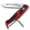 Нож перочинный VICTORINOX RangerGrip 53, 130 мм, 5 функций, с фиксатором лезвия, красный с чёрным