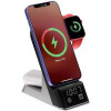 Зарядная станция c часами E-Store для смартфона, часов и наушников, чёрная