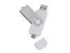 USB/micro USB-флешка на 16 Гб "Квебек OTG", с покрытием SOFT TOUCH