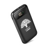 Беспроводное зарядное устройство "Shine SOFTTOUCH", 8000 mAh с подсветкой логотипа и цифровым индика