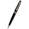 Шариковая ручка Waterman Expert 3, цвет: Black Laque GT, стержень: Mblu