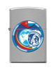 Зажигалка ZIPPO Гагарин с покрытием Brushed Chrome, серебристая