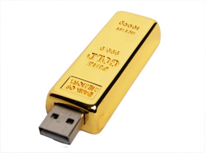 Флешка в виде слитка золота, модель Gold_bar, 32Гб. Цвет золотой. USB3.0