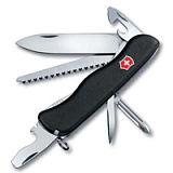 Нож перочинный VICTORINOX Trailmaster, 111 мм, 12 функций, с фиксатором лезвия, чёрный