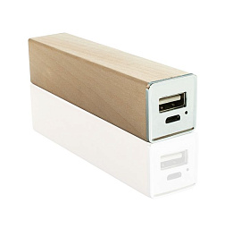 Набор ЭКО LONG черный: power bank на 2600 mah, флешка 64 гб (Бежевый)