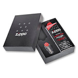 Подарочная коробка под широкую зажигалку Zippo с кремнями и топливом