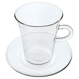 Чашка с блюдцем Glass Duo, объём 250 мл