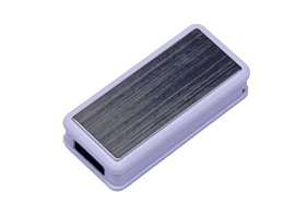 Флеш-накопитель промо прямоугольной формы, выдвижной механизм. 16 Гб., USB2.0 (Белый)