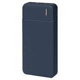 Универсальный аккумулятор OMG Flash 10 (10000 мАч) с подсветкой и soft touch, синий, 13,7х6,87х1,55 