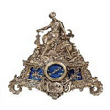 Часы интерьерные "Адмиралтейские" (бронза, лазурит, патина)