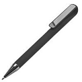 Ручка шариковая GLOSSY GUN с покрытием soft touch, черная