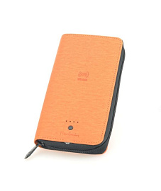 Кошелек с аккумулятором Power Bank 4 000 mAh PIERRE CARDIN, цвет чёрный (Оранжевый)