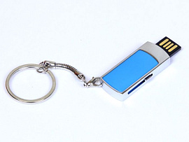 Флешка прямоугольной формы. 64 Гб., USB2.0 (Синий)