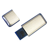USB-Flash накопитель "Stripe" в металлическом корпусе со светящейся пластиковой вставкой на боковой 