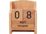 «Вечный» календарь из бука, натуральный