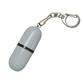 USB-Flash накопитель - брелок (флешка) из пластика каплевидной формы, модель 015, объем памяти 16 Gb (Белый)