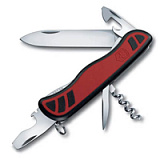 Нож перочинный VICTORINOX Nomad, 111 мм, 9 функций, с фиксатором лезвия, красный с чёрными вставками