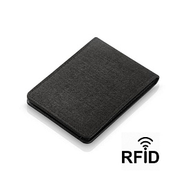 Портмоне с RFID - защитой от считывания данных кредиток, цвет чёрный (Чёрный)