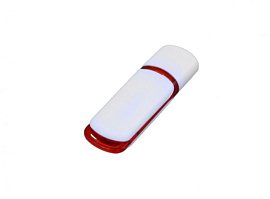Флешка со вставкой4 Гб. Оранжевый, USB2.0 (Красный)