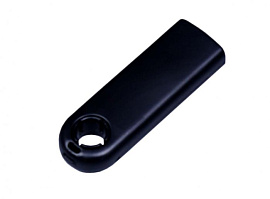 Флеш-накопитель промо прямоугольной формы, выдвижной механизм .4 Гб., USB2.0 (Чёрный)