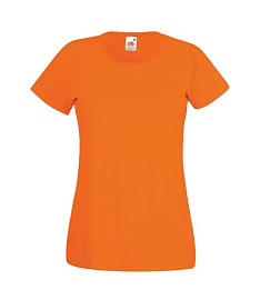 Футболка FOTL Lady-Fit Valueweight T (оранжевый; XS)