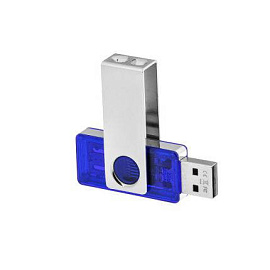 Флеш-карта TWISTA Transparent MS, 8Гб (Тёмно-синий; Серебряный)