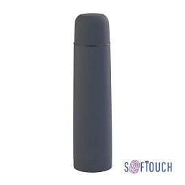 Термос "Родос", покрытие soft touch, 1 л. (Серый)