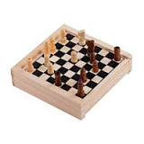 Набор игр "Game box" 3 в 1: шахматы, лудо и шашки, цвет натуральный