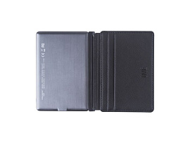 Портмоне с зарядным устройством INE, 3000 mAh, черный (Чёрный)