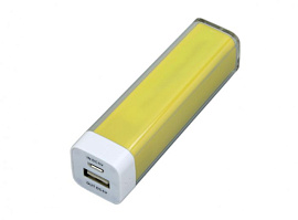Универсальное зарядное устройство power bank- красный. 2600 Mah (Жёлтый)