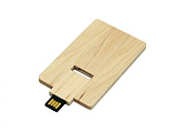 Флеш-накопитель в виде деревянной карточки 32 Гб. Красный, USB2.0