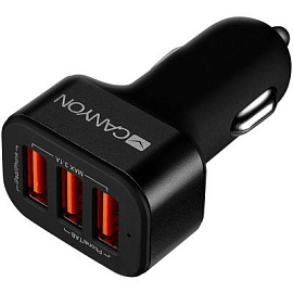 C-06. Универсальный автомобильный адаптер с 3 USB портами (чёрный)