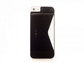 Кошелек-накладка на iPhone 5/5s и SE, черный (чёрный)