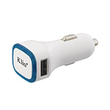 Автомобильное зарядное устройство TWINPOWER с 2-мя разъёмами USB, цвет белый с синим