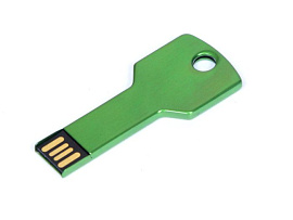 Флешка в виде ключа, модель KEY, 16 Gb (Зелёный)