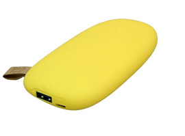Универсальное зарядное устройство power bank "Large stone" в форме камня, с покрытием SOFT TOUCH, 52 (Жёлтый)