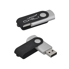 Флеш-карта "Vostok", объем памяти 16 GB, с покрытием soft touch, цвет чёрный (Чёрный)