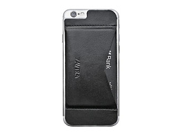 Кошелек-накладка на iPhone 6/6s, синий (чёрный)