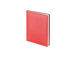 Ежедневник недатированный А6+ Velvet, черный (Красный)