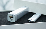 Набор 4. красный цвет. Power bank и флешка 64 гб