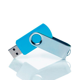 Флешка PM001 С ПОВОРОТНЫМ МЕХАНИЗМОМ с чипом 4 гб. USB 2.0 (Голубой)