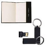 Подарочный набор Cerruti 1881: дизайнерский блокнот, брелок с флеш-картой USB 2. на 4 Гб