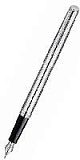 Перьевая ручка Waterman Hemisphere Deluxe , цвет: Metal CT, перо: F