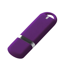Флешка Memo с покрытием SOFT TOUCH,  8 Гб, чёрная (Фиолетовый)